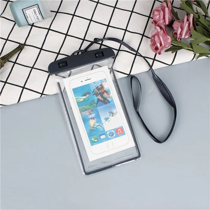 Waterproof Phone Pouch with Touchscreen – Clear Protective Bag for Swimming & Outdoors