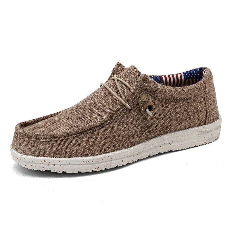 Men’s Casual Slip-On Canvas Shoes – Comfortable Non-Slip Loafers for Walking