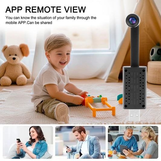 Portable Mini HD 1080P WiFi Wireless Camera – USB-Powered Motion Detection Surveillance Camcorder