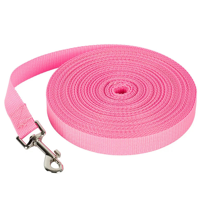 Adjustable Long Dog Training Leash 1.2m–30m Nylon Rope for Outdoor Walking & Recall Control