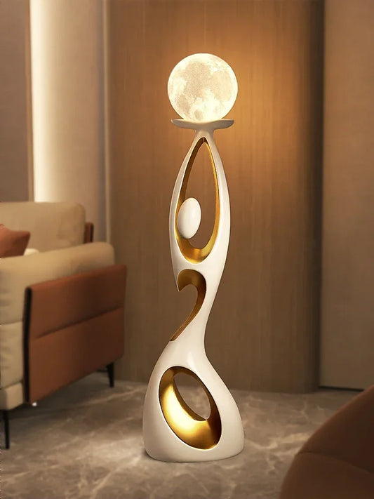 Abstract Dancing Figures Resin Sculpture – Modern Nordic Home Decor