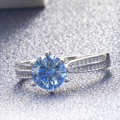 Elegant 925 Sterling Silver Moissanite Ring for Women – Engagement & Wedding Jewelry