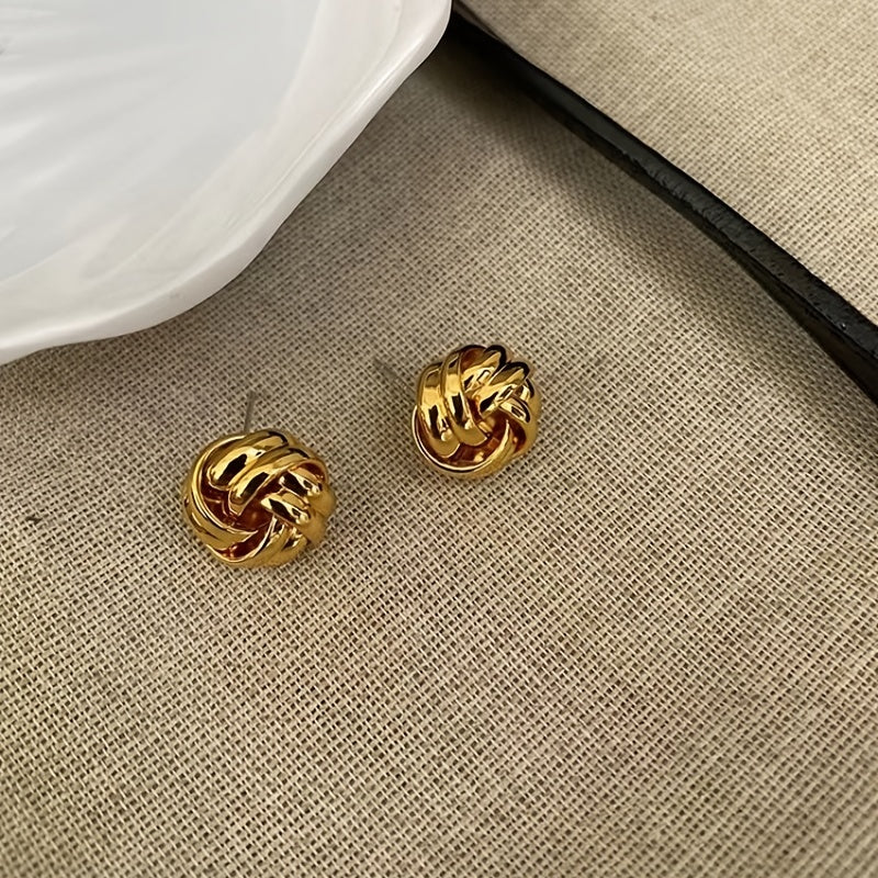 Twist Knot Stud Earrings – Elegant Daily Wear Jewellery for Women