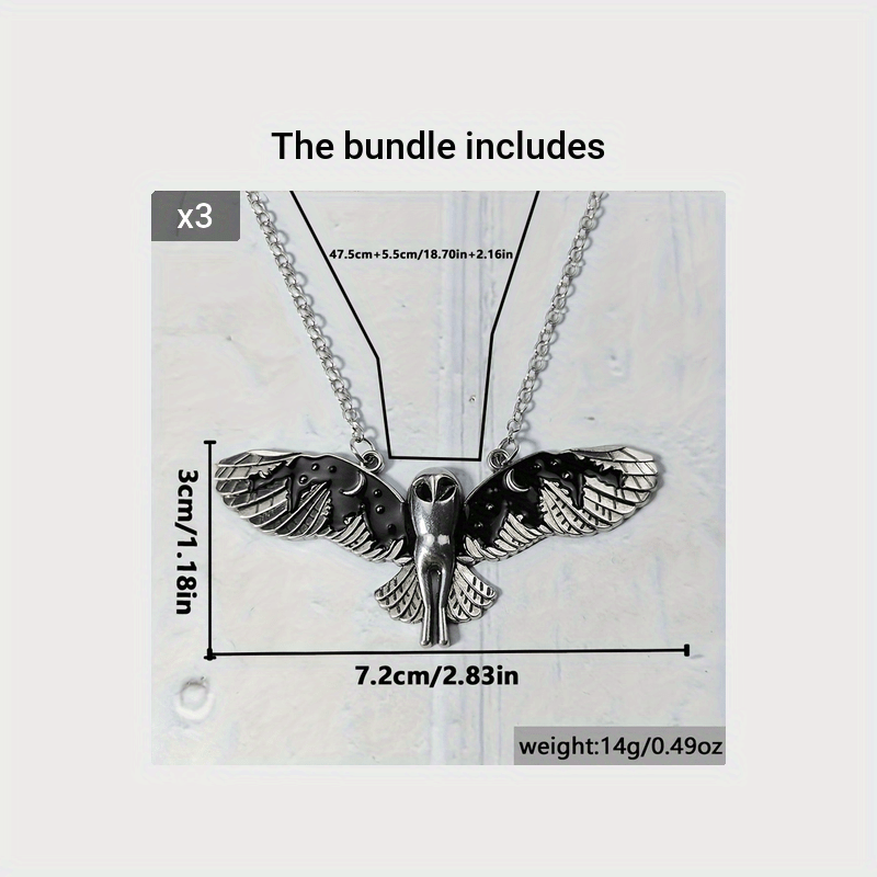 Vintage Owl Moon Phase Necklace – Witch-Inspired Jewelry for Women