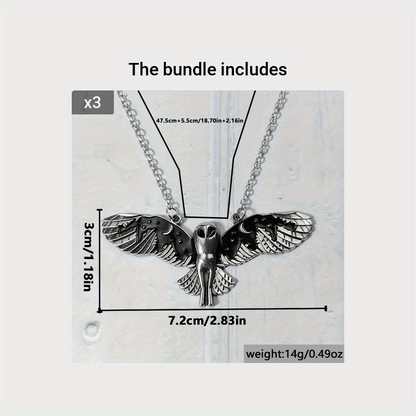 Vintage Owl Moon Phase Necklace – Witch-Inspired Jewelry for Women