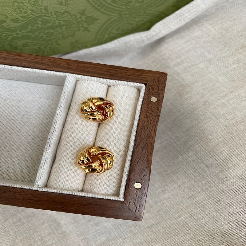 Twist Knot Stud Earrings – Elegant Daily Wear Jewellery for Women
