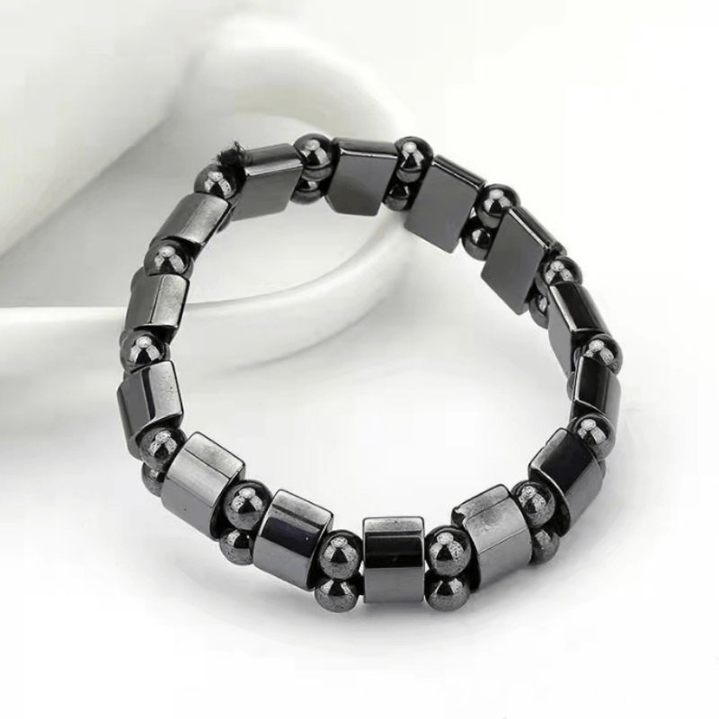 Trendy Hematite Magnetic Stone Bracelet – Natural Stone Jewelry for Men & Women