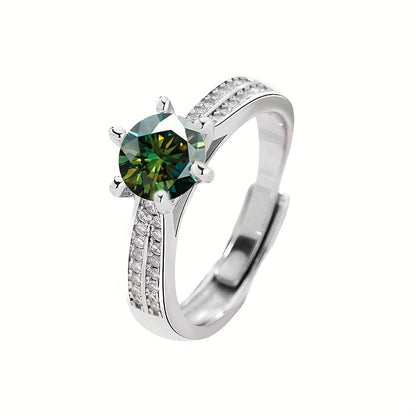 Elegant 925 Sterling Silver Moissanite Ring for Women – Engagement & Wedding Jewelry