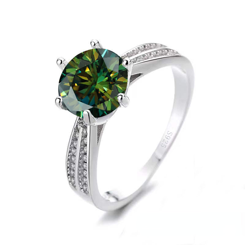 Elegant 925 Sterling Silver Moissanite Ring for Women – Engagement & Wedding Jewelry