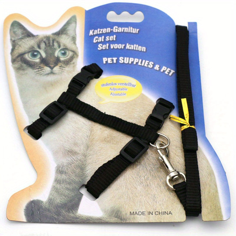 Adjustable Cat Harness & Leash Set – Comfortable & Safe for Kittens