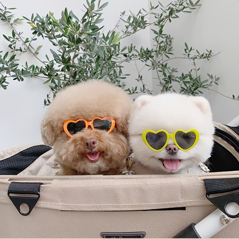 Heart-Shaped Pet Glasses – Adjustable & Cute for Dogs & Cats
