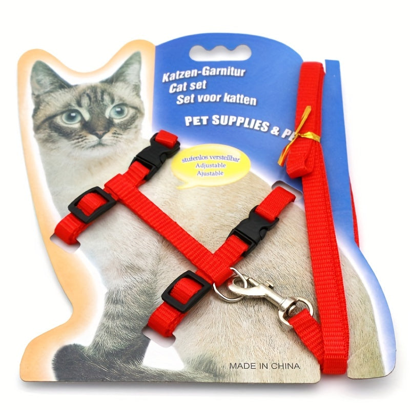 Adjustable Cat Harness & Leash Set – Comfortable & Safe for Kittens