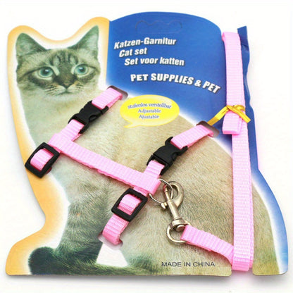 Adjustable Cat Harness & Leash Set – Comfortable & Safe for Kittens