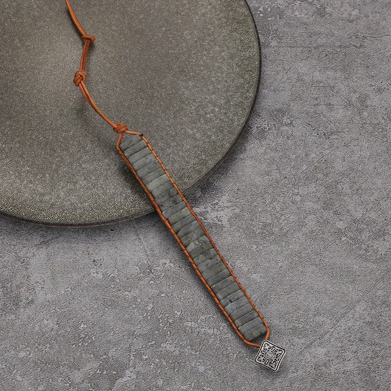 Bohemian Colourful Woven Stone Bracelet for Men – Fashionable Handcrafted Jewellery