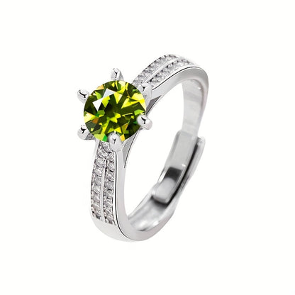 Elegant 925 Sterling Silver Moissanite Ring for Women – Engagement & Wedding Jewelry