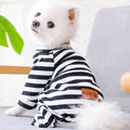 All-Season Knit Pajamas for Small Dogs & Cats – Soft Stretch Pullover with Stylish Stripes