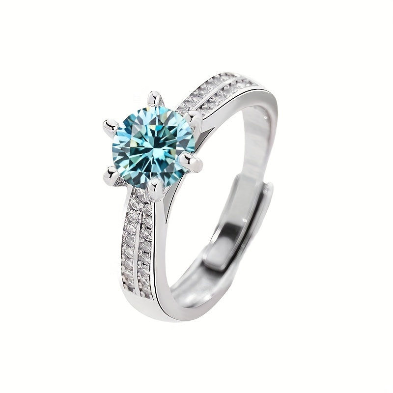 Elegant 925 Sterling Silver Moissanite Ring for Women – Engagement & Wedding Jewelry