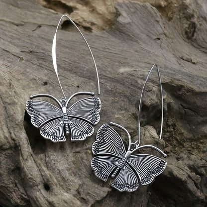 Vintage Silver Butterfly Earrings – Elegant Daily & Party Jewellery