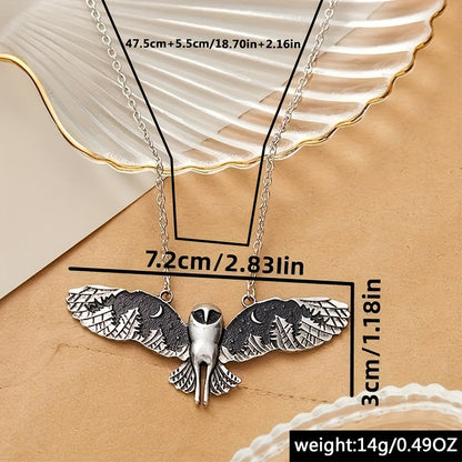 Vintage Owl Moon Phase Necklace – Witch-Inspired Jewelry for Women