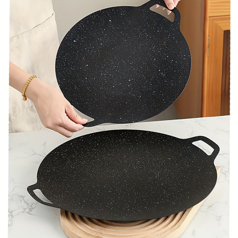 Heavy-Duty Non-Stick Frying Pan & Korean BBQ Grill Plate – Portable for Gas Stoves