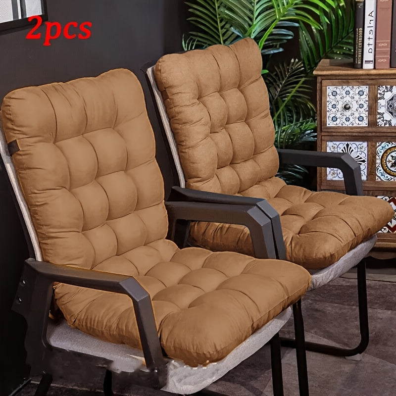 2-Piece Polyester Lounge Chair Cushions with Straps