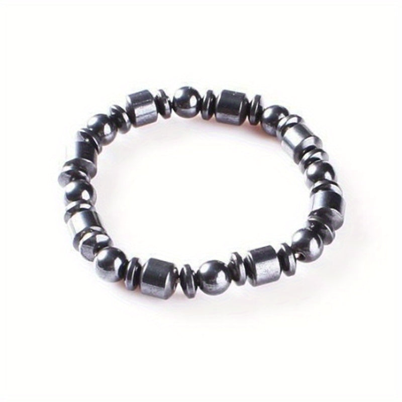 Trendy Hematite Magnetic Stone Bracelet – Natural Stone Jewelry for Men & Women