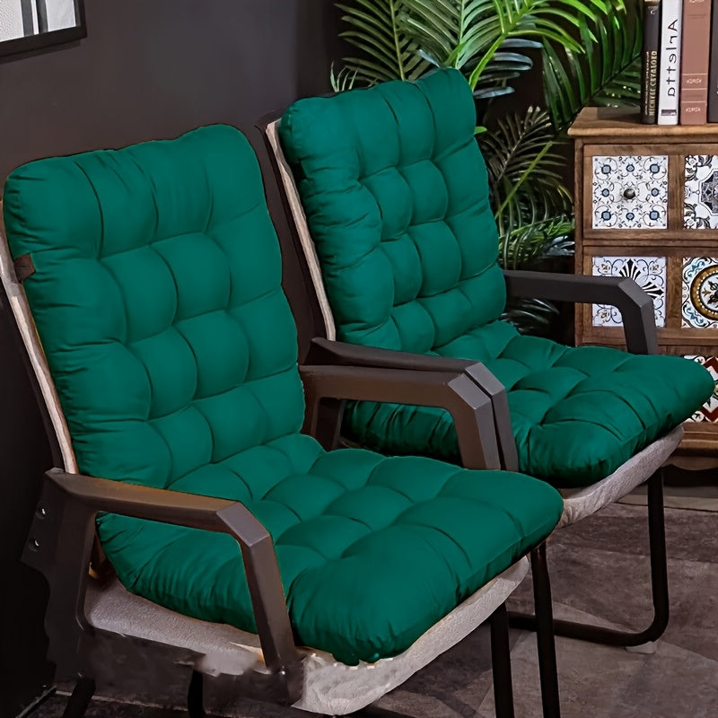 2-Piece Polyester Lounge Chair Cushions with Straps