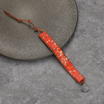 Bohemian Colourful Woven Stone Bracelet for Men – Fashionable Handcrafted Jewellery