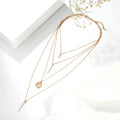 Layered Star & Round Pendant Necklace – Elegant Women’s Jewelry Accessory