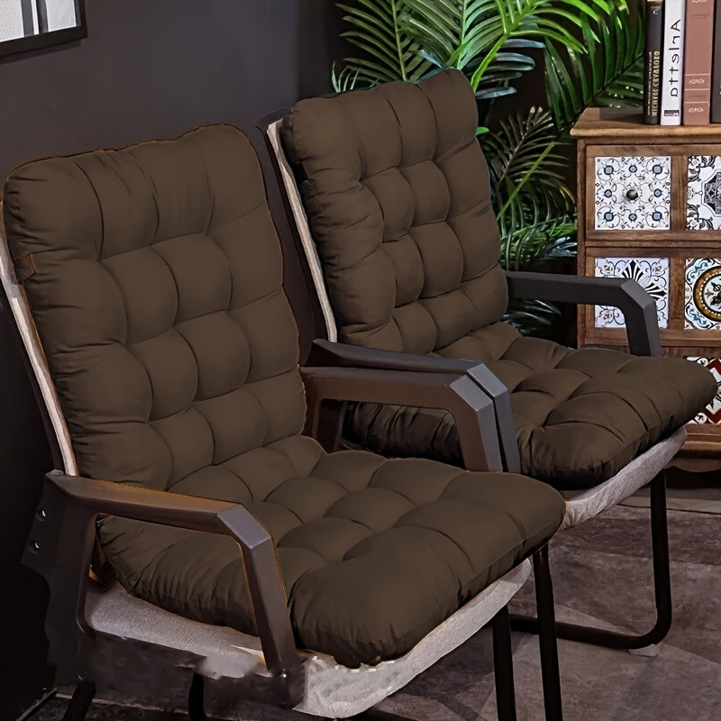 2-Piece Polyester Lounge Chair Cushions with Straps