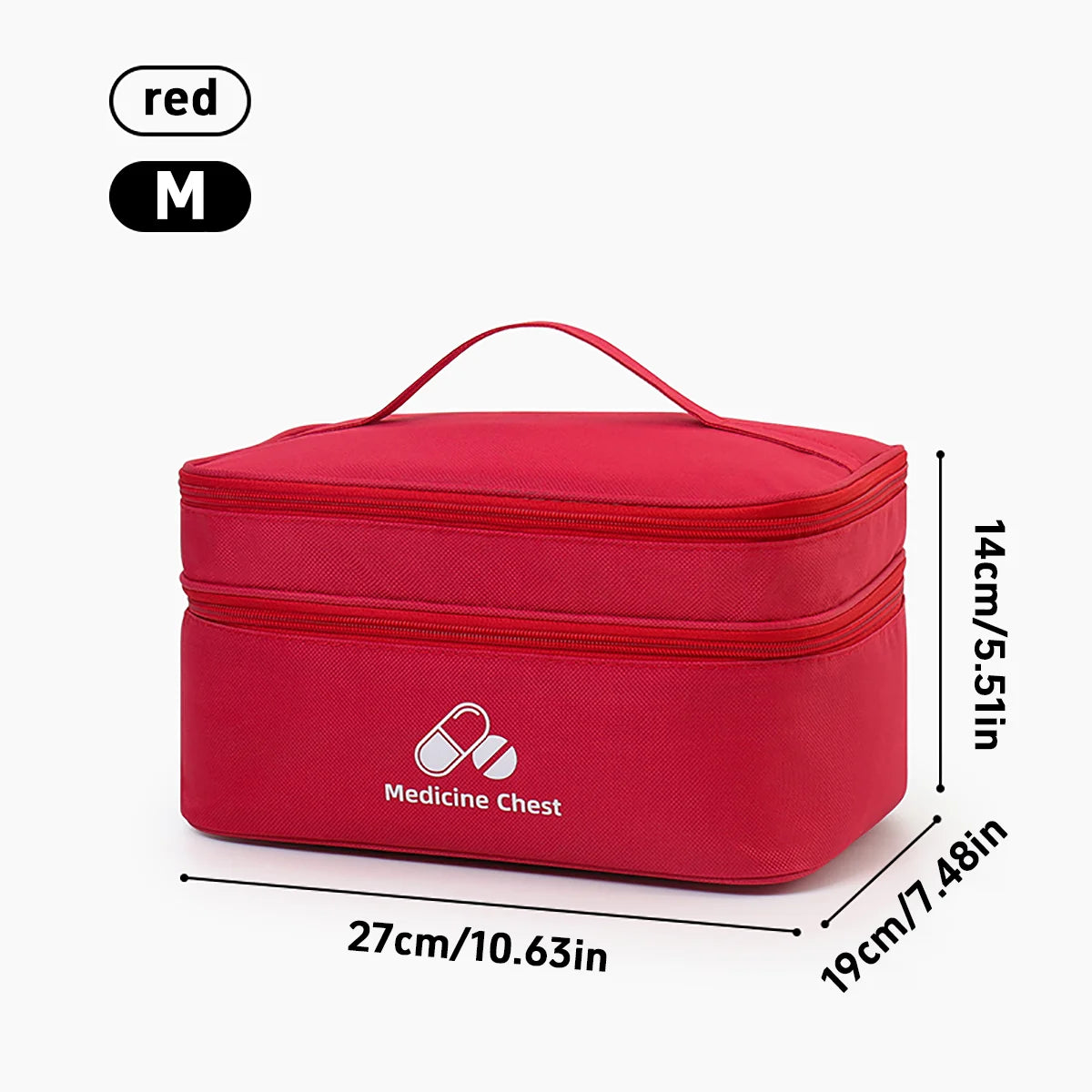 1PC large capacity double-deck Medical Bag, Outdoor Emergency Kit, Portable Small Medicine Bag, 2025 NEW Home Storage Bag