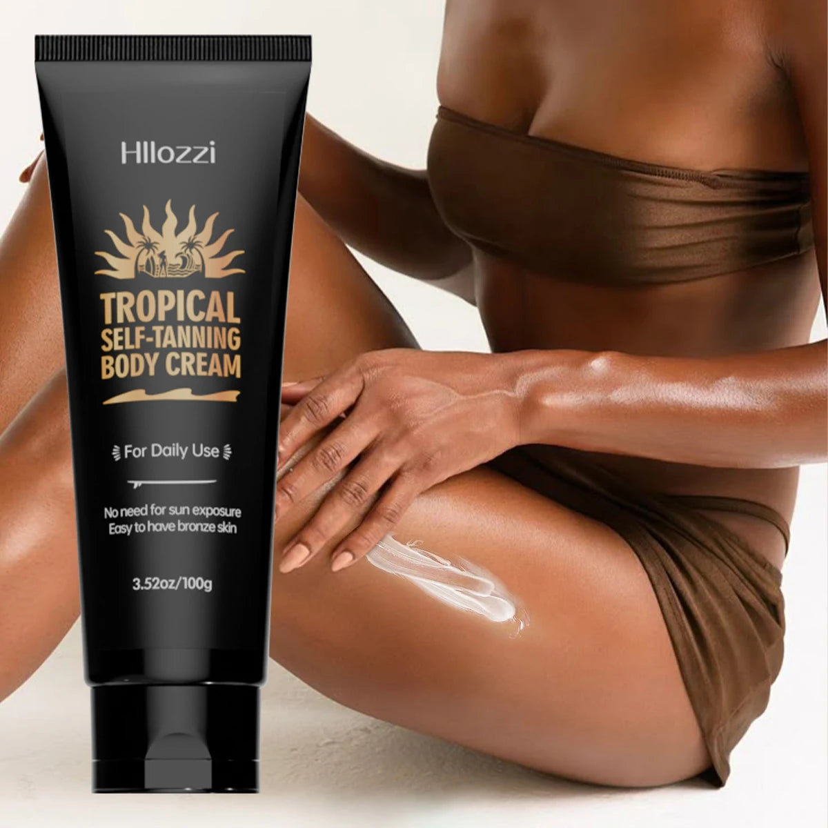 Hydrating Self-Tanning Lotion for Face & Body – Fast Deep Natural Glow