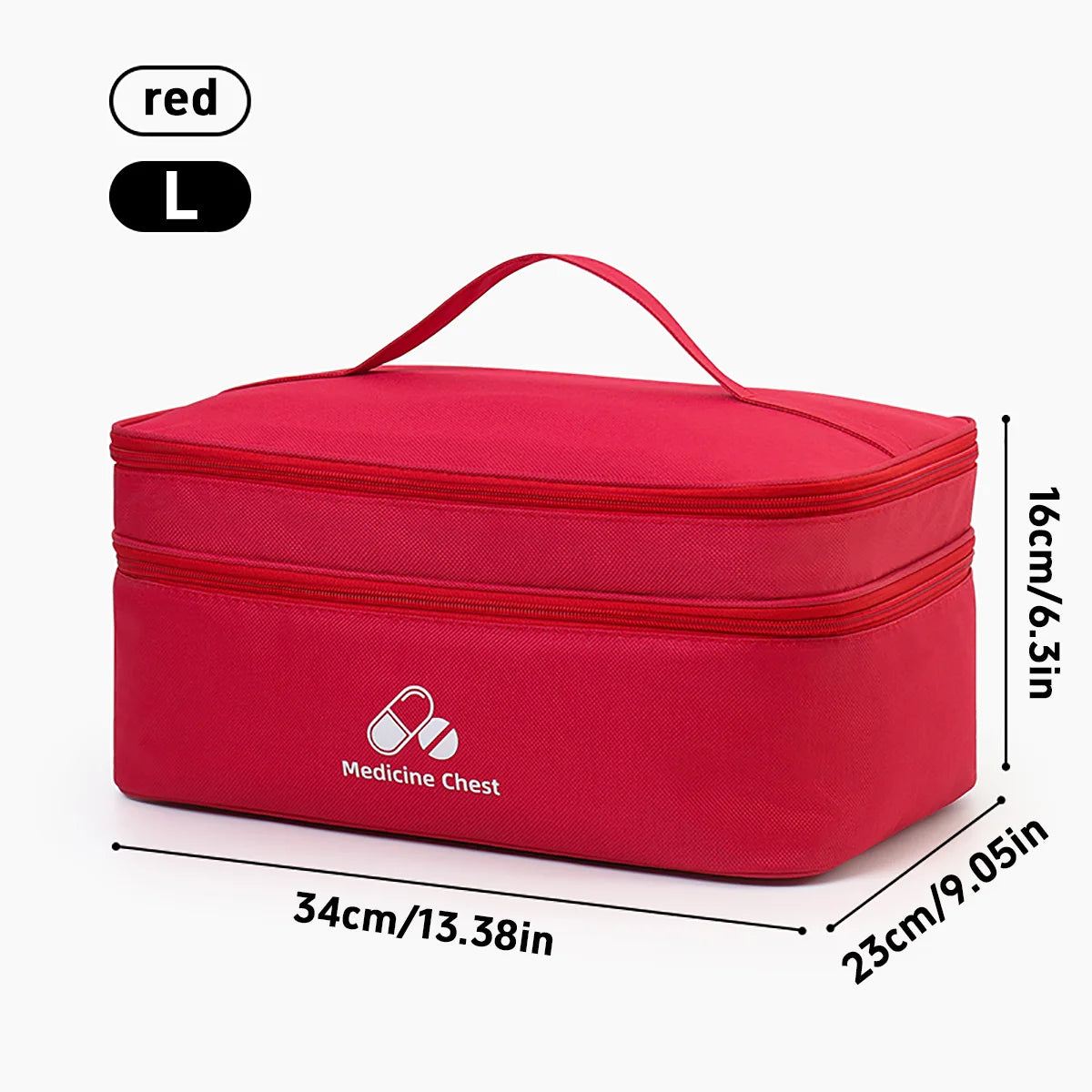 1PC large capacity double-deck Medical Bag, Outdoor Emergency Kit, Portable Small Medicine Bag, 2025 NEW Home Storage Bag