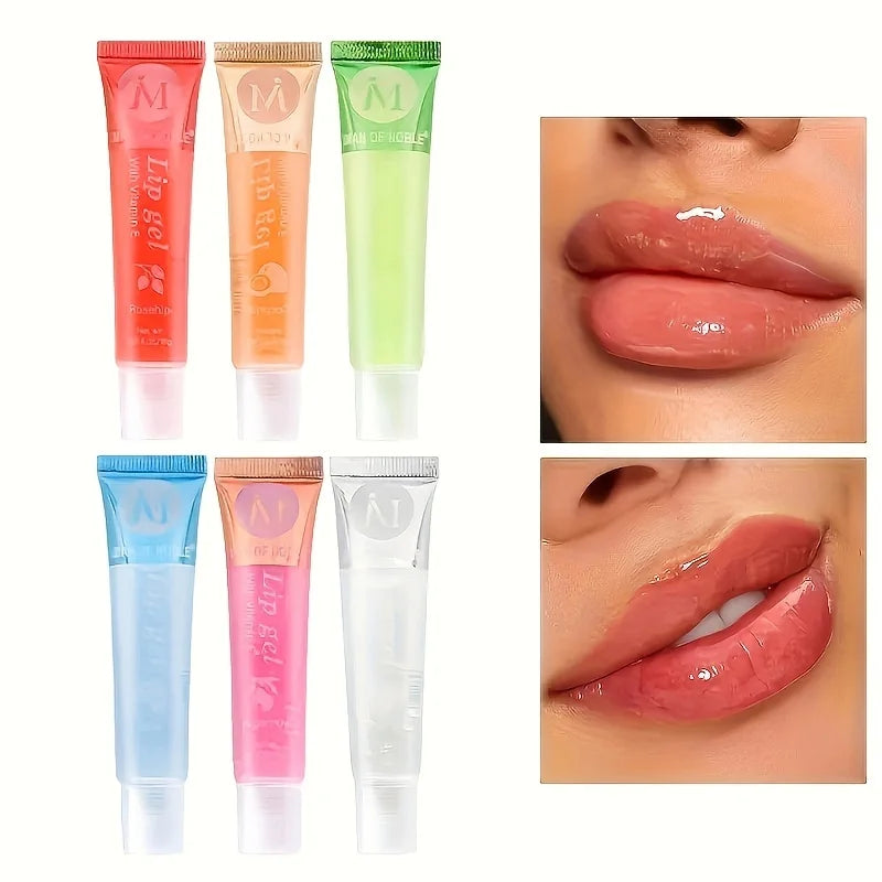 6-Piece Hydrating Lip Oil Set – Glossy, Plumping & Moisturising