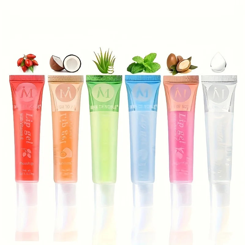 6-Piece Hydrating Lip Oil Set – Glossy, Plumping & Moisturising