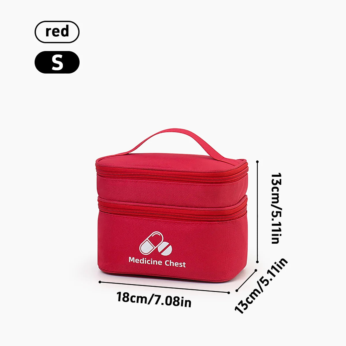 1PC large capacity double-deck Medical Bag, Outdoor Emergency Kit, Portable Small Medicine Bag, 2025 NEW Home Storage Bag