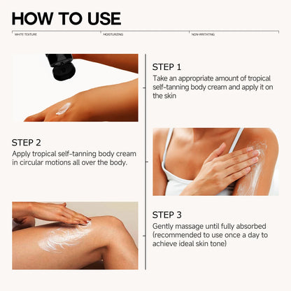 Hydrating Self-Tanning Lotion for Face & Body – Fast Deep Natural Glow