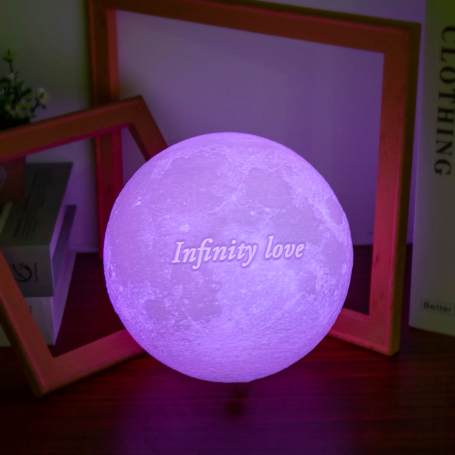 3D Printed Moon Lamp – Personalized Photo USB Night Light Gift