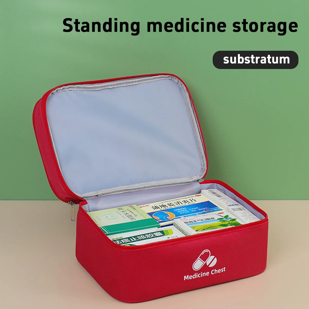 1PC large capacity double-deck Medical Bag, Outdoor Emergency Kit, Portable Small Medicine Bag, 2025 NEW Home Storage Bag