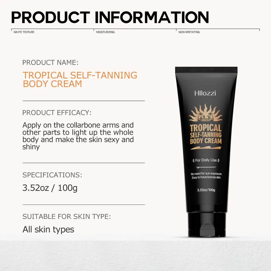 Hydrating Self-Tanning Lotion for Face & Body – Fast Deep Natural Glow