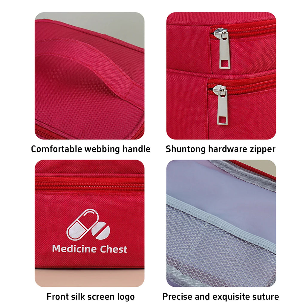 1PC large capacity double-deck Medical Bag, Outdoor Emergency Kit, Portable Small Medicine Bag, 2025 NEW Home Storage Bag