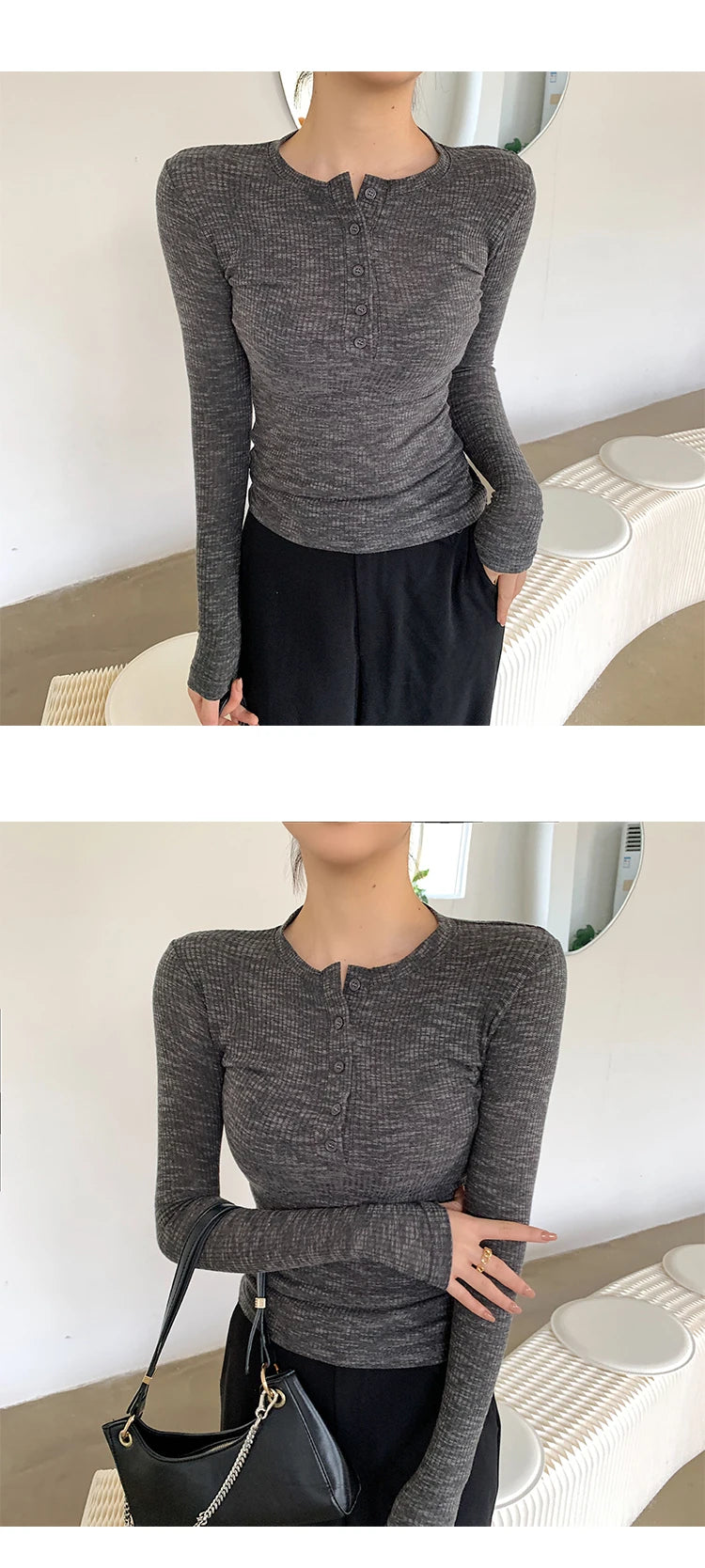 2021 Spring Thin Cotton T-shirts Tees Women's Elastic Slim Solid Soft Semi-transparent O-neck Tshirt Top Real Photos