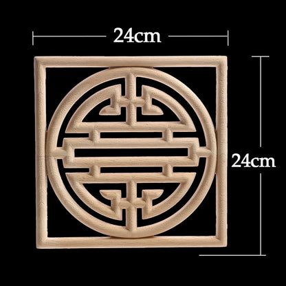 Exquisite Wooden Floral Appliques – Hand-Carved Decorative Onlay for Home & Furniture