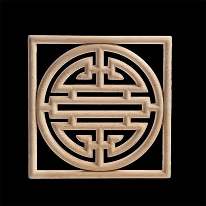 Exquisite Wooden Floral Appliques – Hand-Carved Decorative Onlay for Home & Furniture