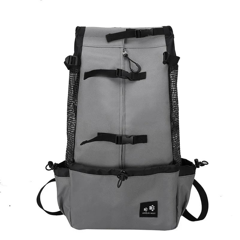Camouflage Dog Carrier Backpack for Medium & Large Dogs Breathable Travel Pet Backpack for Hiking Riding Samoyed Labrador Corgi
