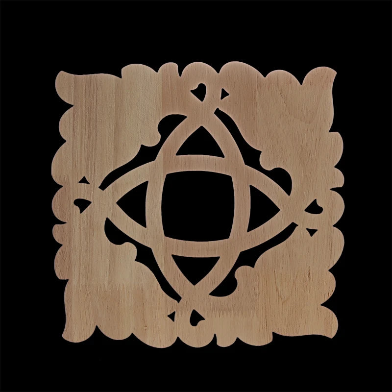 Exquisite Wooden Floral Appliques – Hand-Carved Decorative Onlay for Home & Furniture