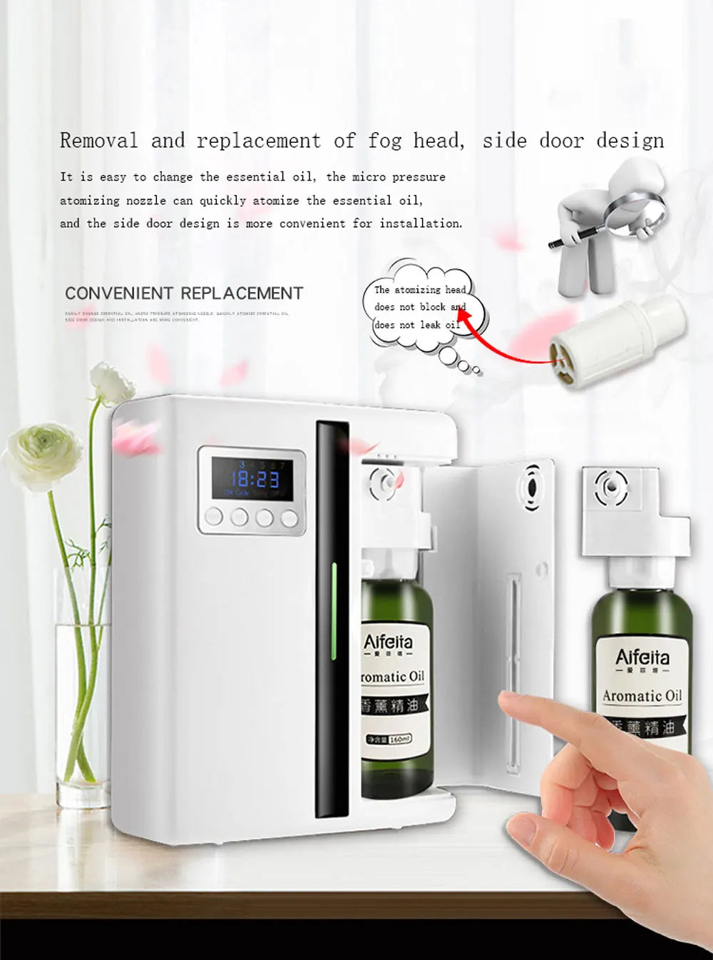 Professional Aroma Diffuser Electric Smell for Home Wall Mounted Fragrance Diffuser Automatic Spray Scent Air Machine For Hotel