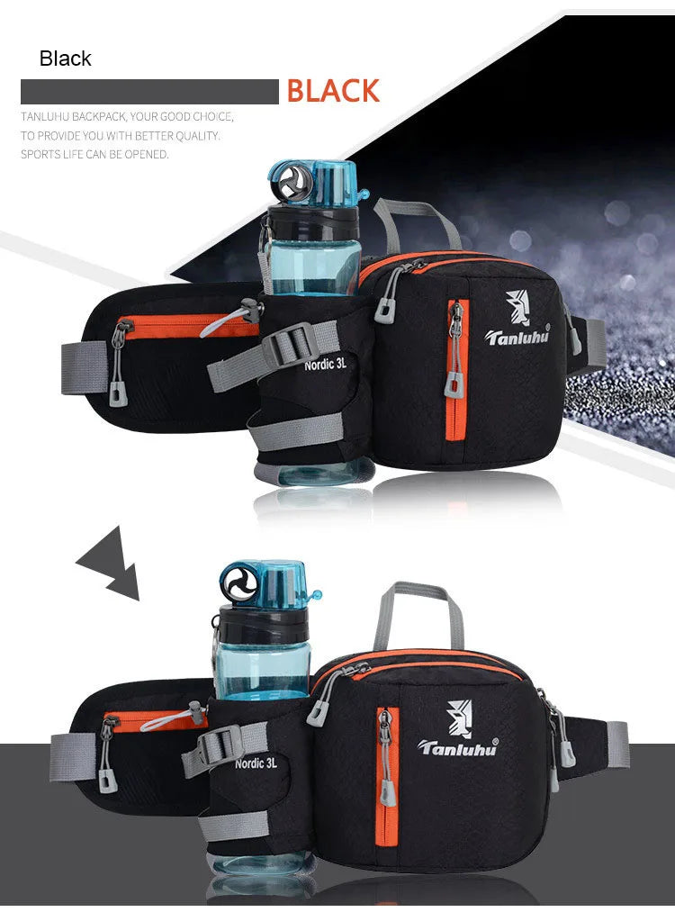 Running Waist Belt with Water Bottle Pouch