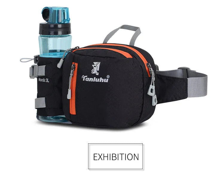Running Waist Belt with Water Bottle Pouch