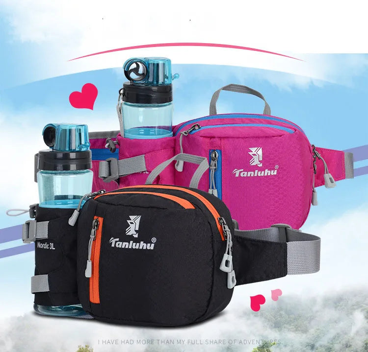 Running Waist Belt with Water Bottle Pouch